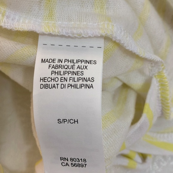 Lucky Brand Unique Yellow Striped Tee with Tie NWTs - Picture 7 of 10